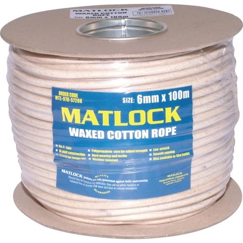 Lina bawełniana woskowana No.4 6mm 100m Matlock MTL9785720K