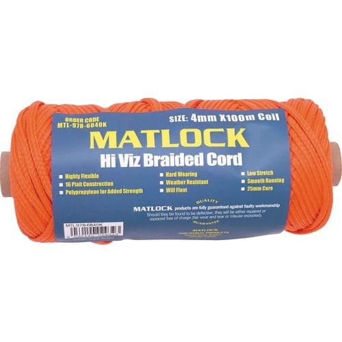 Sznur pleciony Hi-Vis 4mm 100m Matlock MTL9786840K