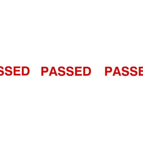Taśma z nadrukiem Passed 50mm 66m Avon AVN9816250K