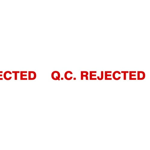Taśma z nadrukiem QC Rejected 50mm 66m Avon AVN9816280K