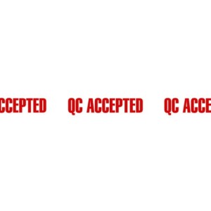 Taśma z nadrukiem QC Accepted 50mm 66m Avon AVN9816290K PRO19-20
