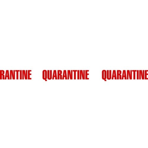 Taśma z nadrukiem Quarantine 50mm 66m Avon AVN9816300K