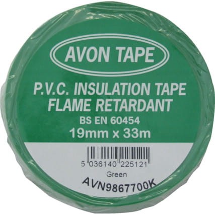 Taśma przemysłowa PVC zielona 19mm 33m Avon AVN9867700K-1