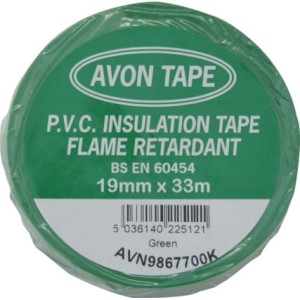 Taśma przemysłowa PVC zielona 19mm 33m Avon AVN9867700K PRO24-1