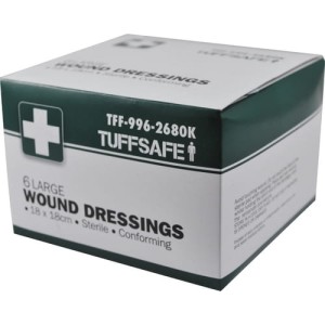 Materiały opatrunkowe 18x18cm 6szt. Tuffsafe TFF9962680K