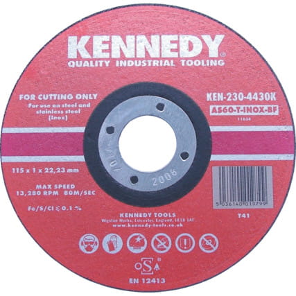 Tarcza typu Inox Cut-Off 115x1x22,23mm AS60 Kennedy KEN2304430K