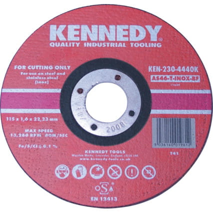 Tarcza typu Inox Cut-Off 115x1,6x22,23mm AS46 Kennedy KEN2304440K