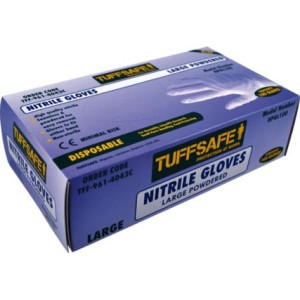 Rękawice jednorazowe nitrylowe pudrowane XL 100szt. Tuffsafe TFF9614043D PRO19-20