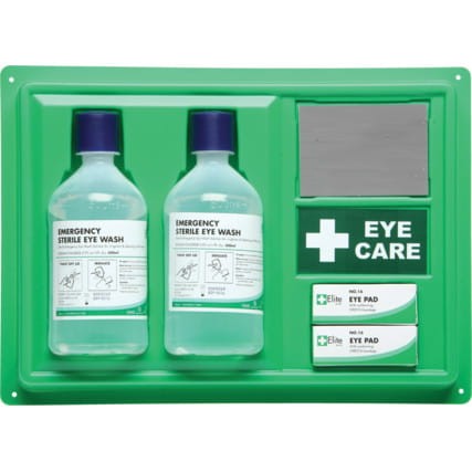 Stacja do przemywania oczu lustro płyn 2x500ml waciki Medikit MED9961900K