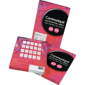 COMMUNIQUE LABELS 10-PER-SHEET (BOX-100) Communique WTS8220160K PRO19-20