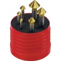 Z3711 90D HSS TiN COAT 6PCE C/SINK SET 6.3-20.5mm Walter Titex TTX0209050E