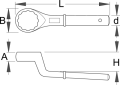 Klucz oczkowy 46 odsadzanymm Unior (620827) 178/2