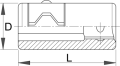 Adapter do bitów 1/4"-1/4" Unior (612867) 188.9