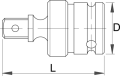 Przegub 1/2" udarowy 60mm Unior (609460) 231.6/4