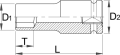 Nasadka 3/4" udarowa długa 27mm Unior (607939) 232/4L6p