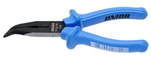 Szczypce półokrągłe długie z bocznym ucinakiem częścią chwytową zagięte 200mm Unior (608721) 512/4G