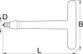 Pokrętło izolowane z uchwytem T 3/8" Unior (619116) 196/2BVDEDP
