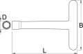 Izolowany klucz nasadowy z uchwytem typu T długi 24mm Unior (619160) 196/2LVDEDP