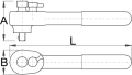 Pokrętło 3/8" z mechanizmem zapadkowym izolowane 200 Unior (619118) 238.1AVDEDP