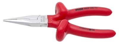 Szczypce półokrągłe długie z wewnętrznym ucinakiem izolowane 140mm Unior (619187) 506/1VDEDP
