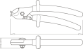 Nożyce do cięcia kabli izolowane 170mm Unior (619197) 580/1VDEDP