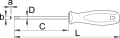 Wkrętak TBI płaski dla elektryków 0.5X3.0X100 Unior (611684) 602TBI