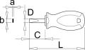 Wkrętak TBI płaski krótki 1.2X6.5X25 Unior (612835) 627TBI