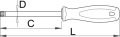 Wkrętak Torx TBI o profilu TX10 Unior (611726) 621TBI