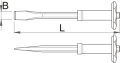 Przecinak murarski z ochraniaczem 350 Unior (608499) 660/6AHS