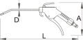 Pistolet do przedmuchiwania-długi 420 Unior (617768) 1508B