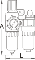 Zestaw przygotowania powietrza 1/4" 1/4" Unior (617735) 1500