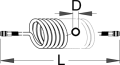 Pneumatyczny przewód spiralny 6.5 x10 (9m). 1/4" Unior (617743) 1505