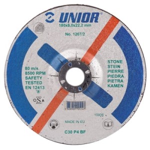 Tarcza ścierna wypukła do kamienia 180x6.0x22 Unior (610513) 1207/2