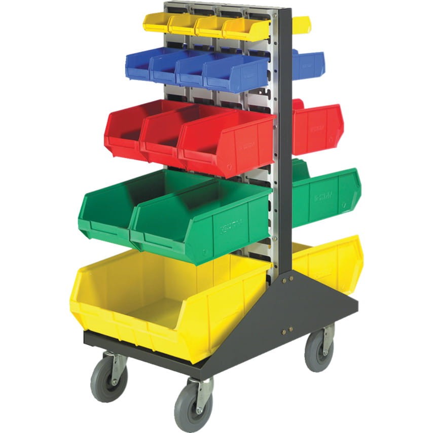 DBL SIDED MOBILE LOUVREPANEL PLASTIC BIN KIT Matlock MTL4040175D