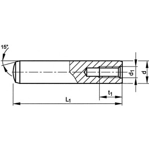 Kołki stalowe 16x100mm z gwintem wewnętrznym 100szt. Qualfast QFT6500250K