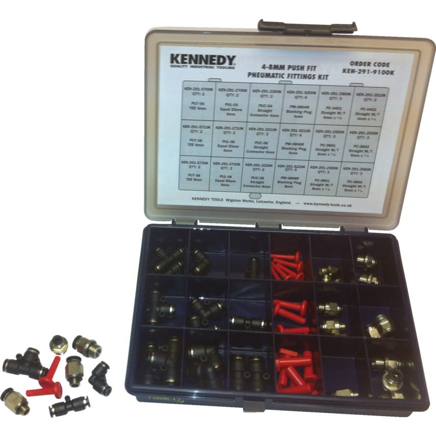 KFK468 4-8mm PNEUMATIC FITINGS KIT Kennedy KEN2919100K