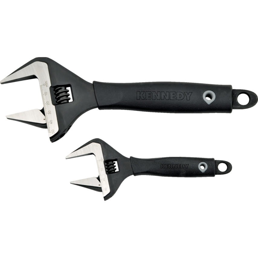 Zestaw kluczy nastawnych 150mm i 250mm 6" i 10" szerokie rozwarcie Kennedy KEN5015200K
