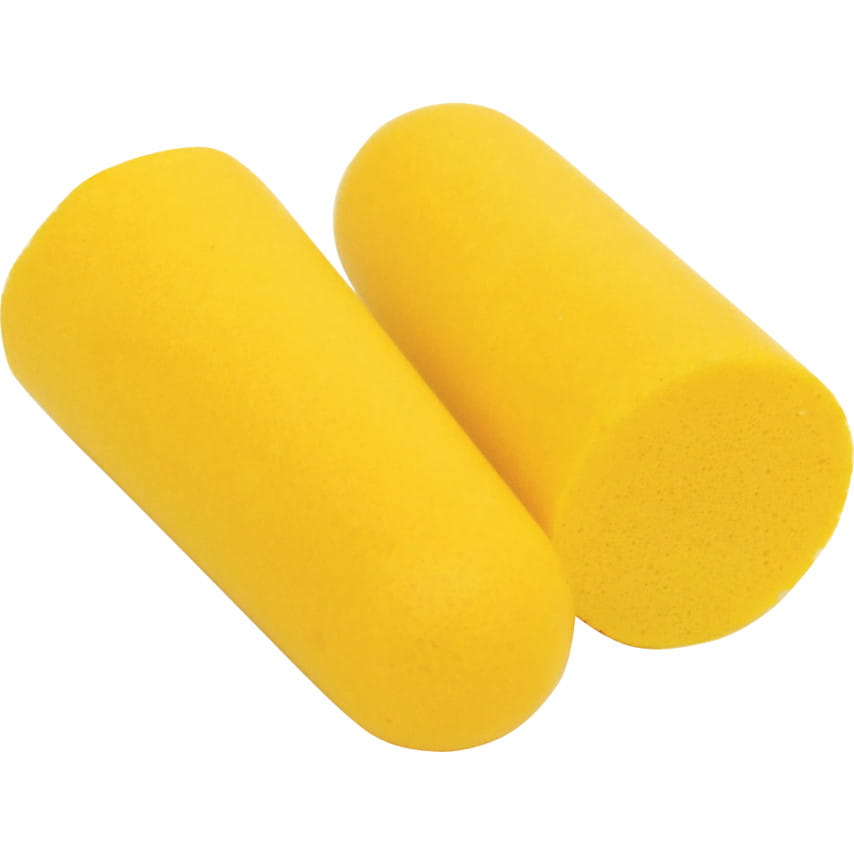 YELLOW PU EARPLUG 34dB 500 PAIR DISPENSER PACK Tuffsafe TFF9581600K
