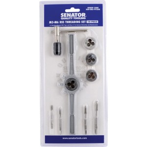 Zestaw do gwintowania M3-M6 HSS 10szt. Senator SEN0869920K