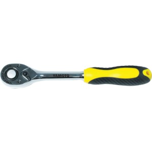 Grzechotka 3/8" 72 zęby gumowa rękojeść Yamoto YMT5824944K