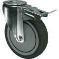 Kółko z hamulcem obrotowe z otworem 125mm gumowe Atlas Workholders ATL9450676K