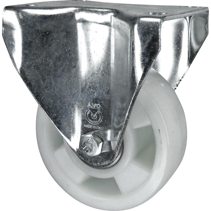 Kółko stałe z blaszką mocującą 100mm nylonowe Atlas Workholders ATL9456198K