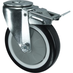 Kółko z hamulcem obrotowe z otworem 100mm PU poliuretanowe Atlas Workholders ATL9450744K
