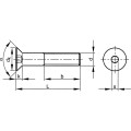 Śruba M10x30 A2 nierdzewna imbusowa łeb stożkowy 100szt. Qualfast QFT6042223M