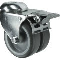 Kółko z hamulcem obrotowe z otworem75mm TWIN RUBBER Atlas Workholders ATL9450432K