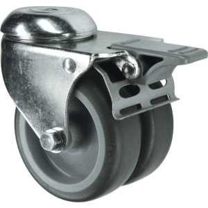 Kółko z hamulcem obrotowe z otworem75mm TWIN RUBBER Atlas Workholders ATL9450432K