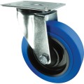 Kółko obrotowe z blaszką mocującą 100mm BLUE gumowe Atlas Workholders ATL9451608K