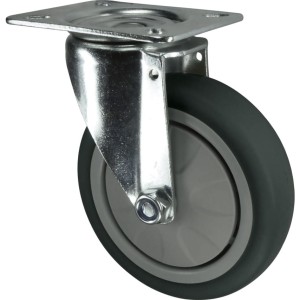 Kółko obrotowe z blaszką mocującą 125mm gumowe Atlas Workholders ATL9450516K