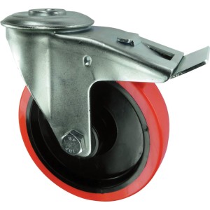 Kółko z hamulcem obrotowe z otworem 125mm PU poliuretanowe Atlas Workholders ATL9452460K