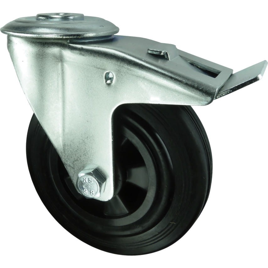 Kółko z hamulcem obrotowe z otworem125mm gumowe POLY CTR Atlas Workholders ATL9451790K